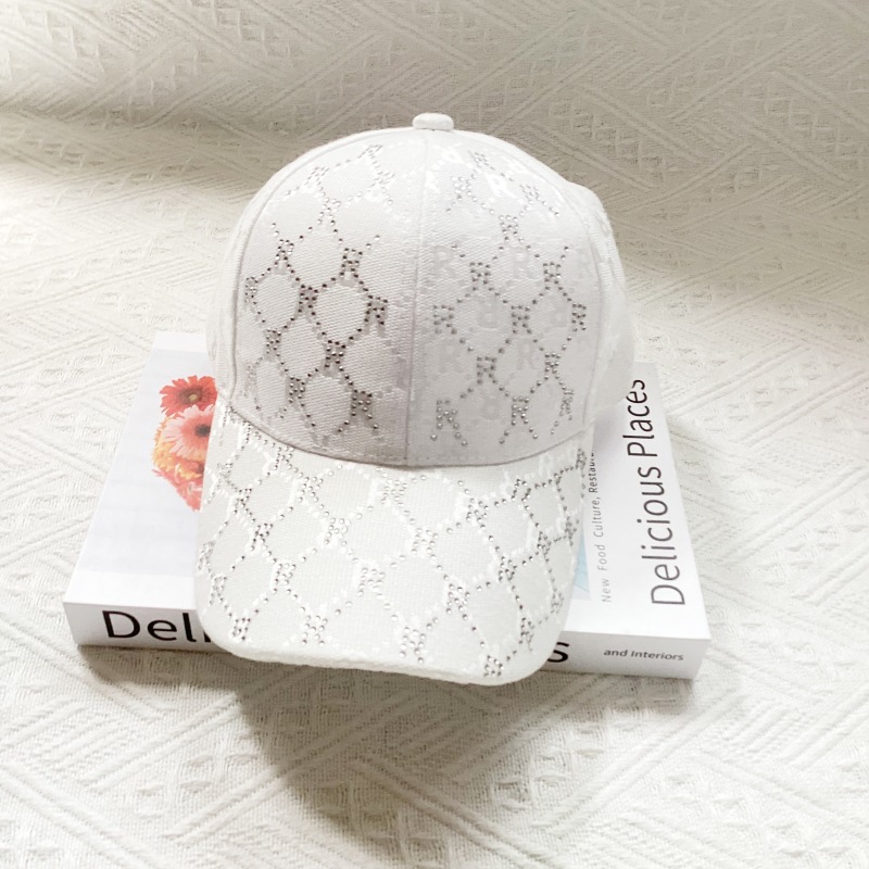 Cappellino da baseball jacquard lettera diamante cappello sole_voghion.com