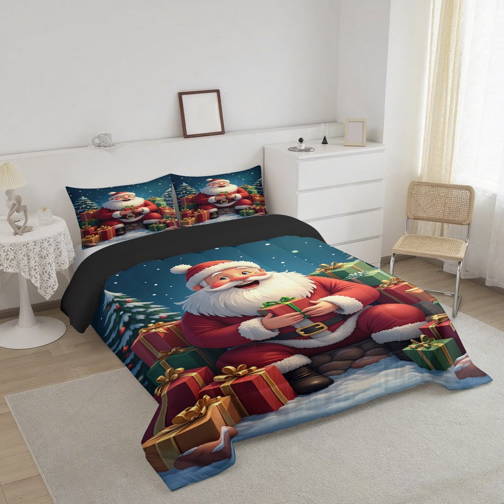 TEMU / JIT nuevo producto de impresión digital 3D de Navidad 180gms fuente de fabricantes de edredones