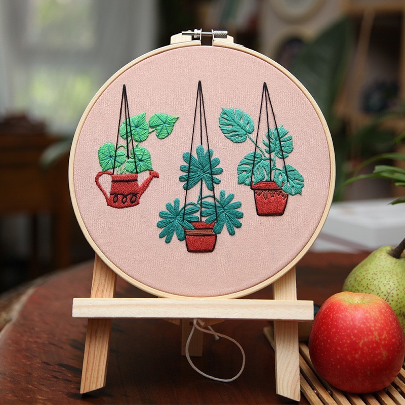 Serie de guirlandas de plumas europeas pinturas colgantes hechas a mano DIY material de bordado paquete de bordado cruzado estudio creativo Lu bordado pinturas colgantes