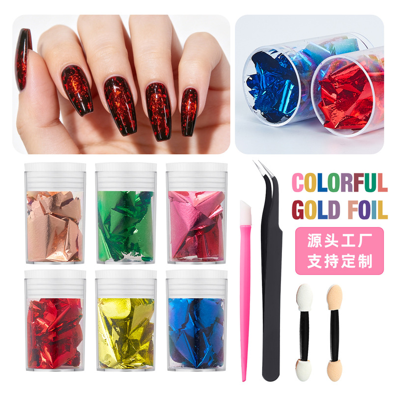 Amazon Gold and Silver Foil Nail Art Stickers 18 Colors Versatile Foil Fragments Tin Foil Nail Art Stickers Tools Amazon Gold and Silver Foil Nail Art Stickers 18 Colors Versatile Foil Fragments Tin Foil Nail Art Stickers Tools