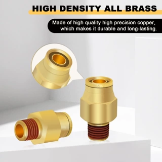 厂家直销，1/2"OD*1/4"NPT 直通带螺纹DOT铜接头
