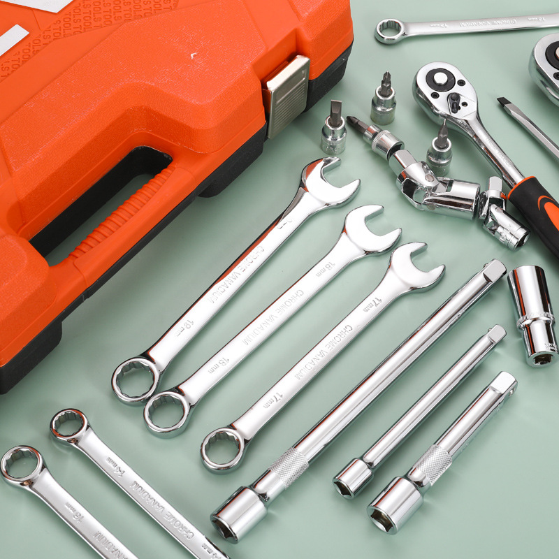 121-piece herramientas de reparación de automóviles traje multifunción llave socket combinación herramientas de reparación de automóviles traje al por mayor