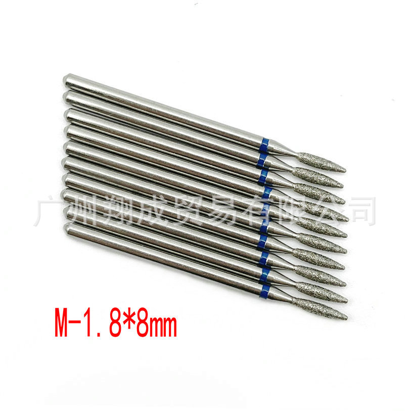 10 unids Amazon Venta caliente nail art carborundum pulido traje uñas descarga taladro piel muerta eliminación diamante Taladro