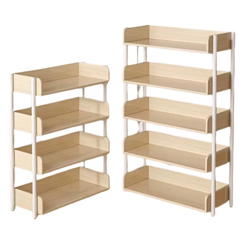 Стеллаж для хранения Напольная многослойная полка для хранения Простая книжная полка Железная стойка для хранения для гостиной Витринная полка Домашний книжный шкаф