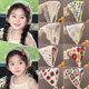 Spring Children's Turban French Knitted Hollow Hat Dopamine Bohemian Pastoral Triangle Scarf Women's Toe