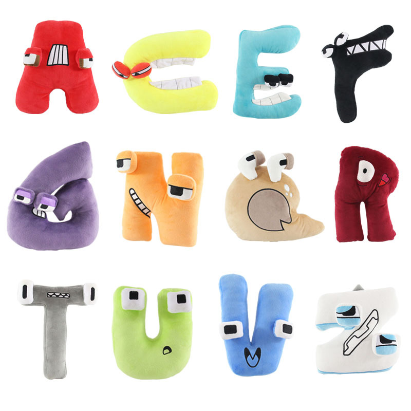 Cute Alphabet Letter Plush Toy Children Enlightenment Education Doll display picture 1