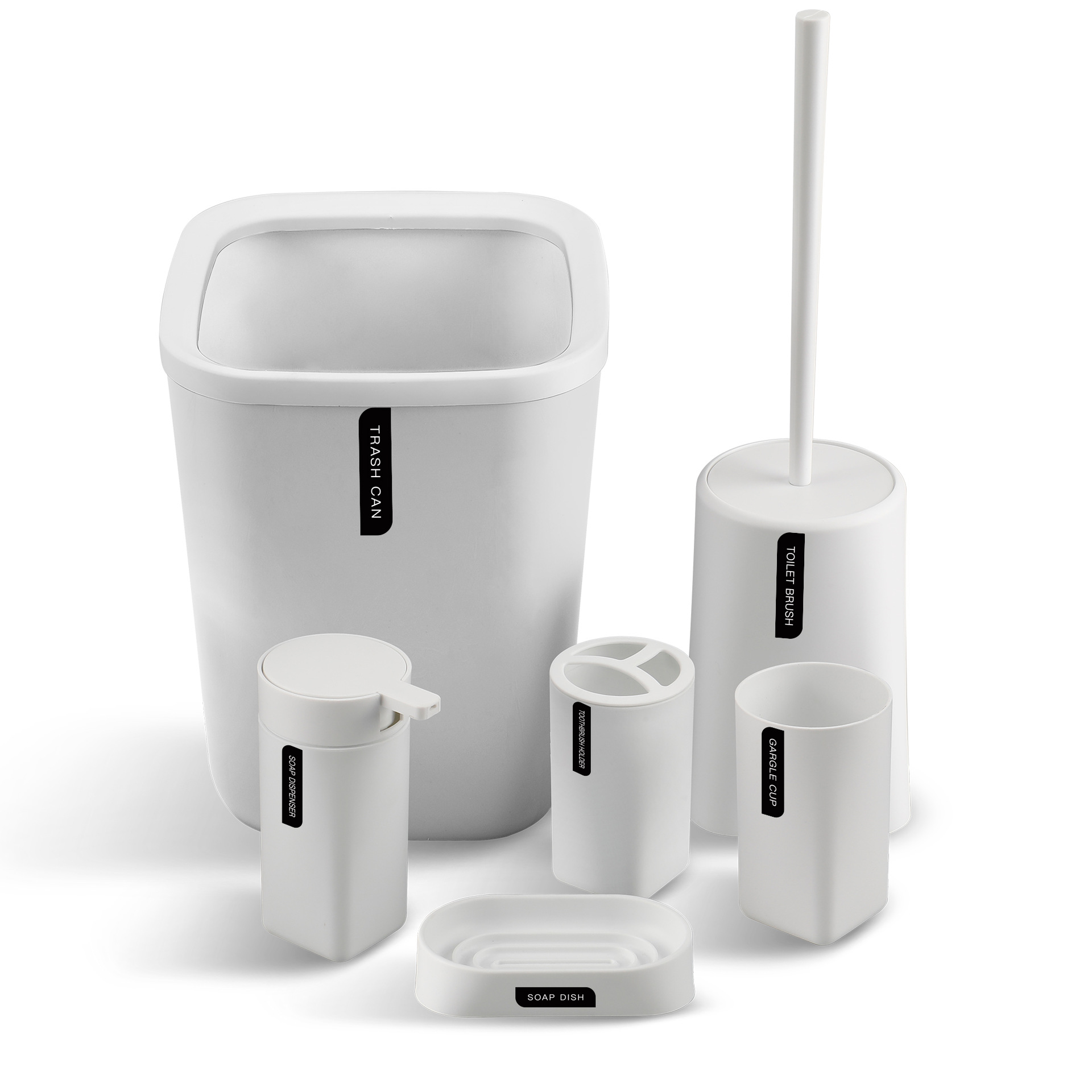 Suministros de baño conjunto de seis piezas Tianyuan lugar enjuague bucal Taza cepillado rack caja de jabón Baño de almacenamiento traje de baño de lavado