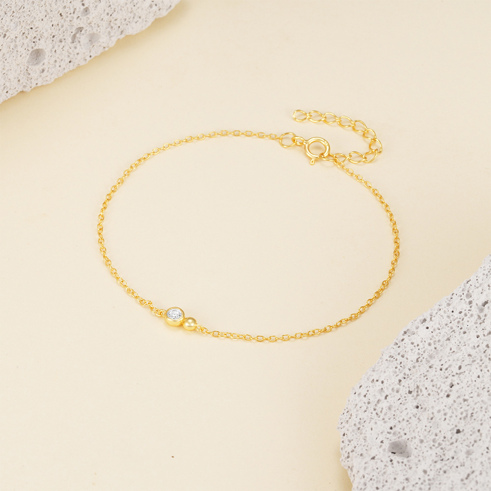 1 Piece Quantity Holiday, Daily Occasion 925 Sterling Silver Bracelets Simple Style