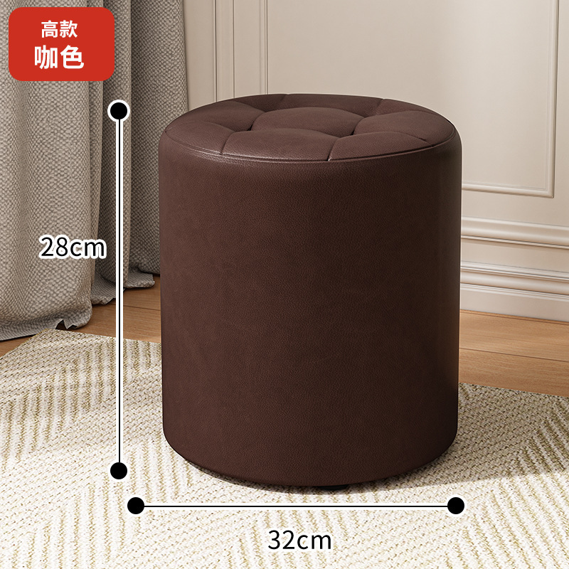 小さい腰掛けの家庭用の腰掛けのネットの赤い低い腰掛けの丸い腰掛けの皮の腰掛けの足掛けの簡単な客間のお茶の腰掛けの入り口は靴の腰掛けを交換します。|undefined
