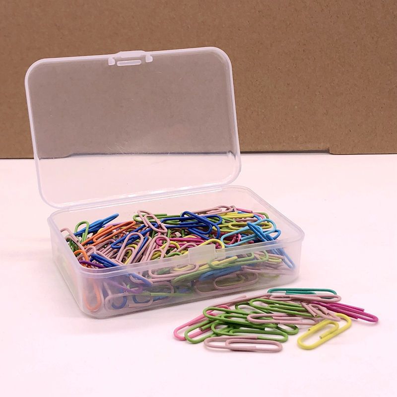 28mm trumpet Plastic bag Paperclip Fun colour Paper clip Spiral needle Pin originality to work in an office Supplies 150 Gold