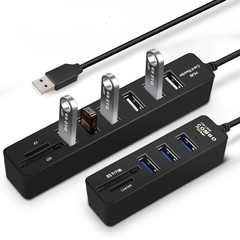Usbスプリッタ2.0ハブ2-in-1カードリーダー6usbエクステンションhubカードリーダーusbスプリッタ