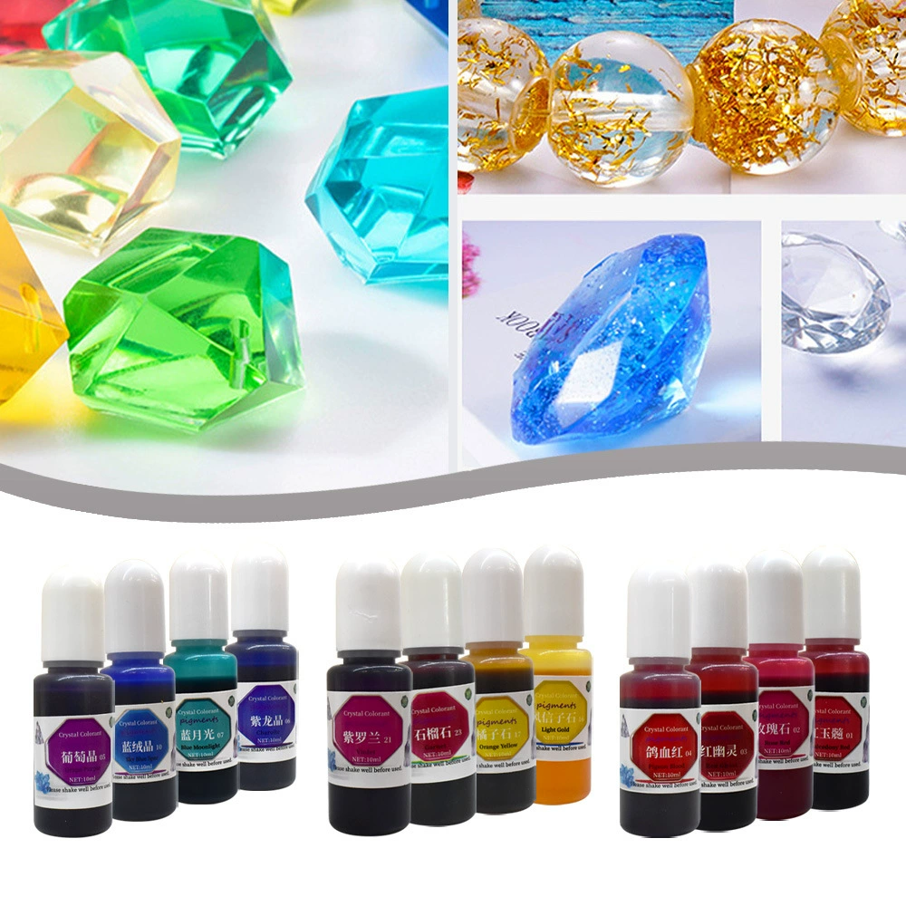 Одежда DIY прозрачные ювелирные изделия драгоценные камни цветная эссенция 24 маслянистость УФ-стойкий высококонцентрированный лонжерон пейзаж спот оптом