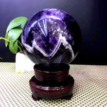 廠家批發天然夢幻紫水晶球原石擺件夢幻紫球能量石家居工藝品擺件