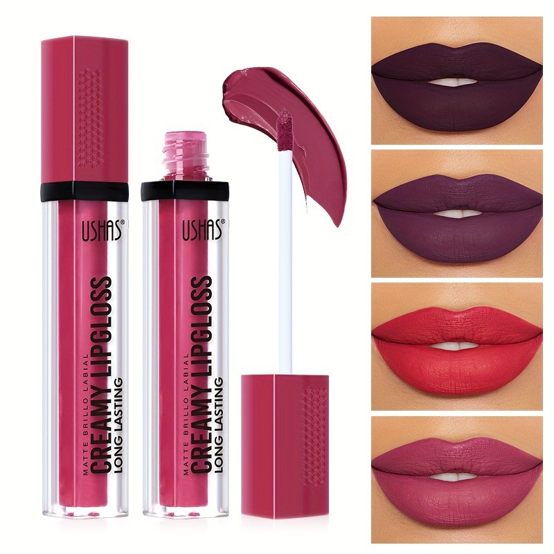 USHAS Europa y los Estados Unidos transfronterizos spot lipstick no se desvanece no pegajoso taza lipstick esmalte labial color duradero LG2523A
