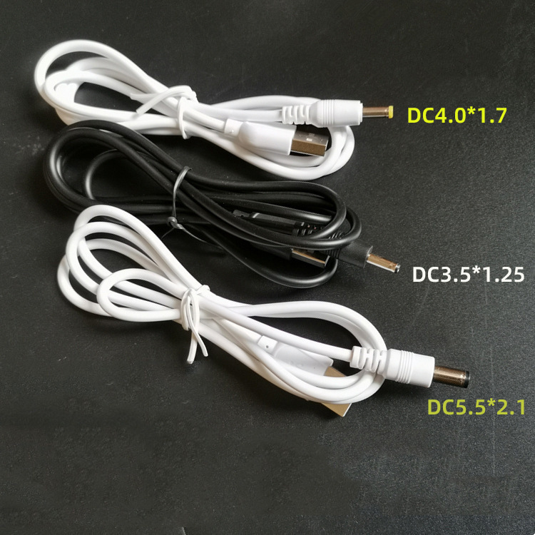 USB to DC3.5 * 1.35 adapter line DC5.5 * 2.1 power cord 4.0*1.7 with tuning fork charging Line 2A