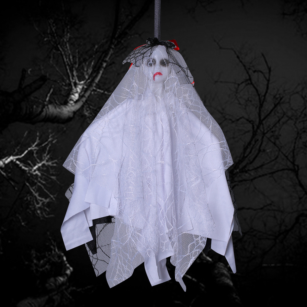 Decoraciones de Halloween fantasmas novia colgando fantasmas casa embrujada fiesta horrores accesorios decoración cráneo colgando fantasmas transfronterizos