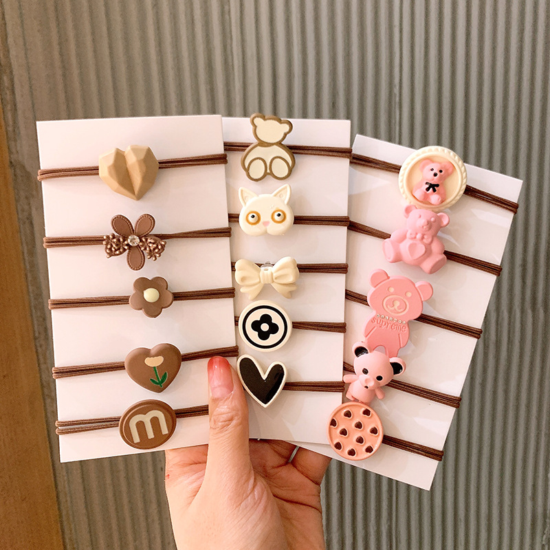 Cute Japanese children's cartoon hair rope