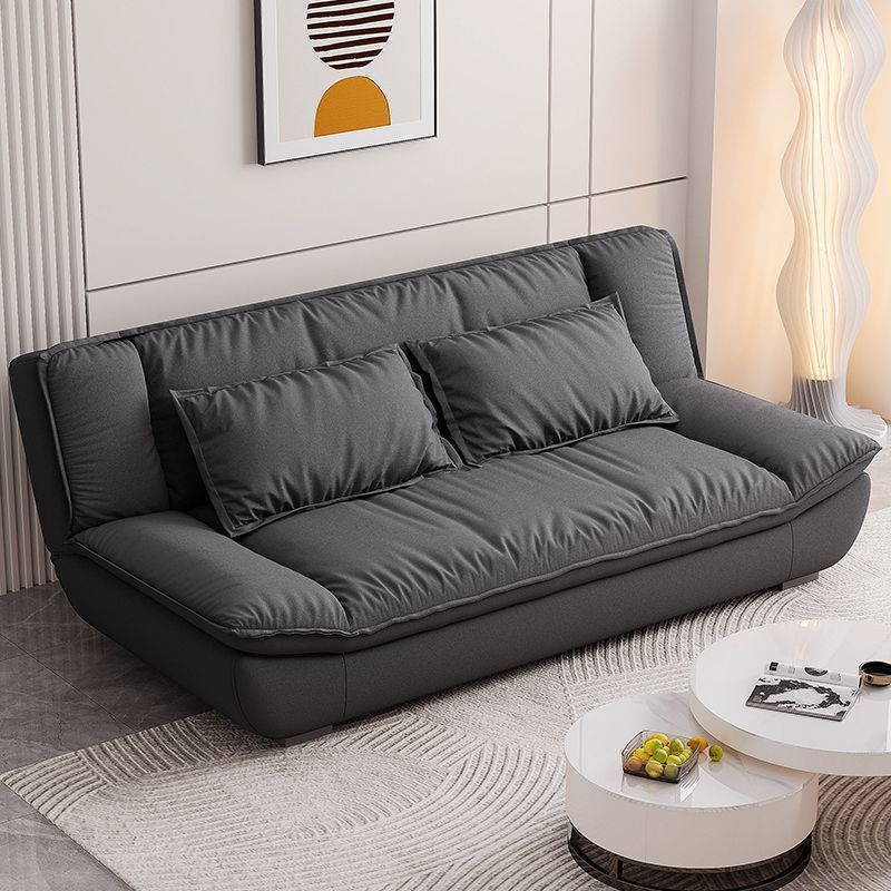 Italian-Style Folding Tech Fabric Sofa for Living Room, Simple Straight-Row Sailboat Small Apartment Sofa Bed, Rental House Sofa