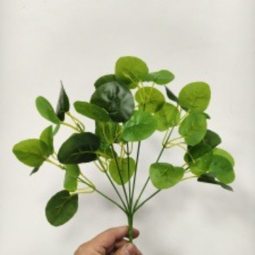 5 horquilla colgante de pegamento colgante de pared de plantas de simulación 7 horquilla pequeño haz de papas verdes hojas de papas decoración de pared interior colgante verde falsa