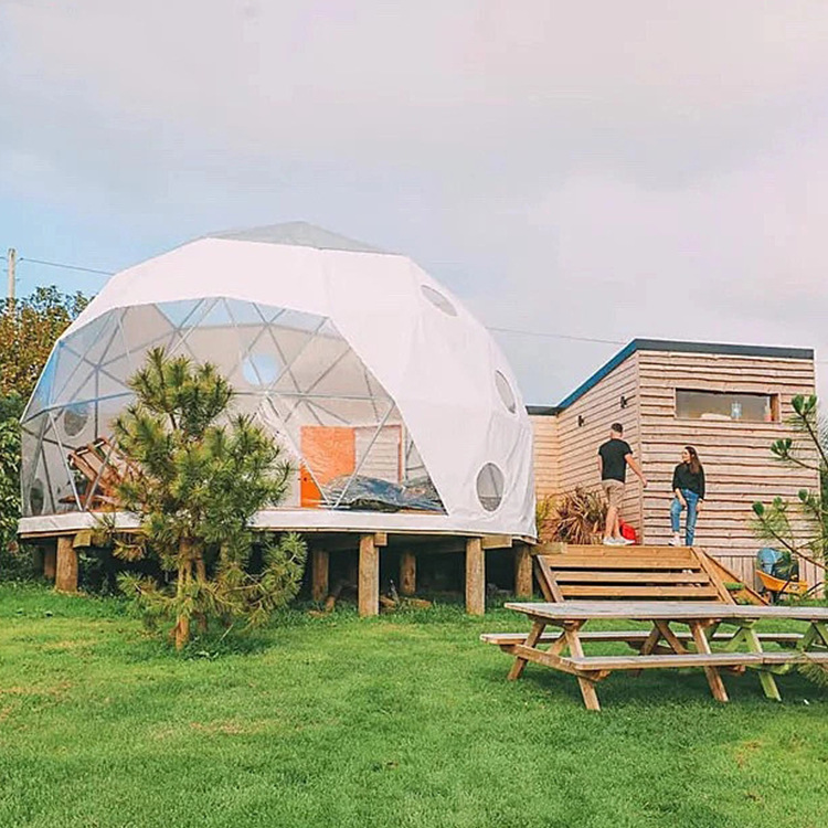 Tienda esférica personalizada de fábrica totalmente transparente cielo estrellado carpa estrella redonda tienda al aire libre Hotel B & B personalización