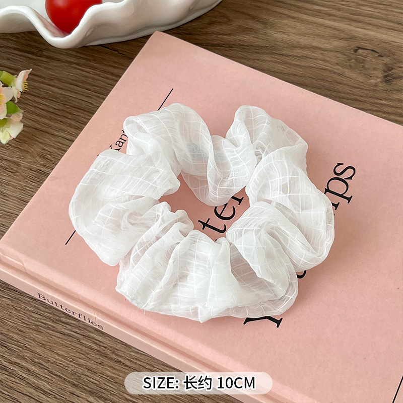 可爱红色小樱桃蕾丝大肠发圈女高级感百搭头饰扎头发大号春夏发绳|undefined