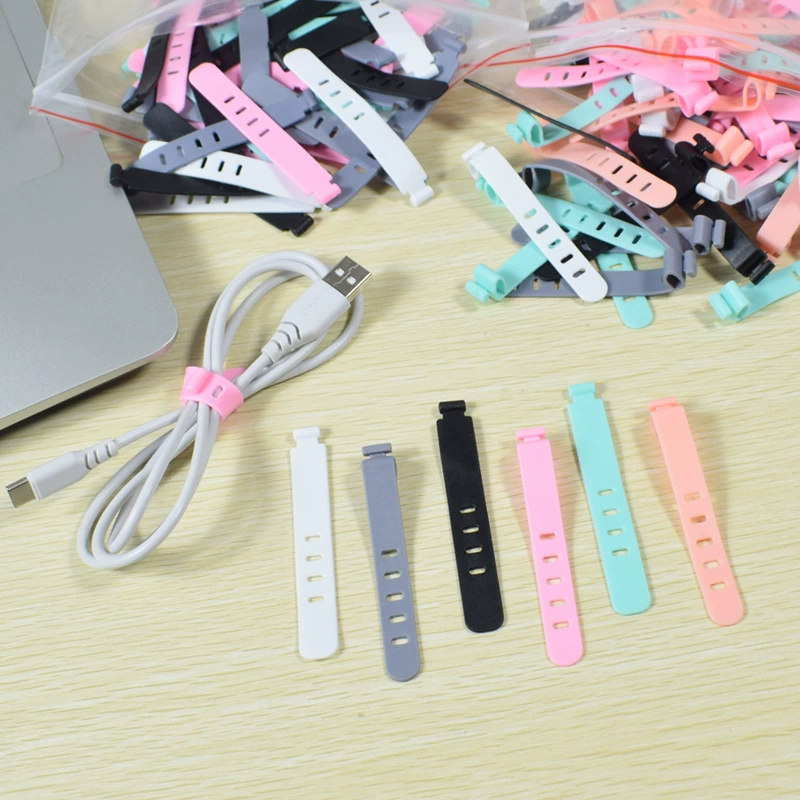 4 отверстия 5 отверстий провод Органайзер кабель для передачи данных сетевой кабель для хранения наушников кабель для зарядки силиконовый кабель TPE кабель ремешок