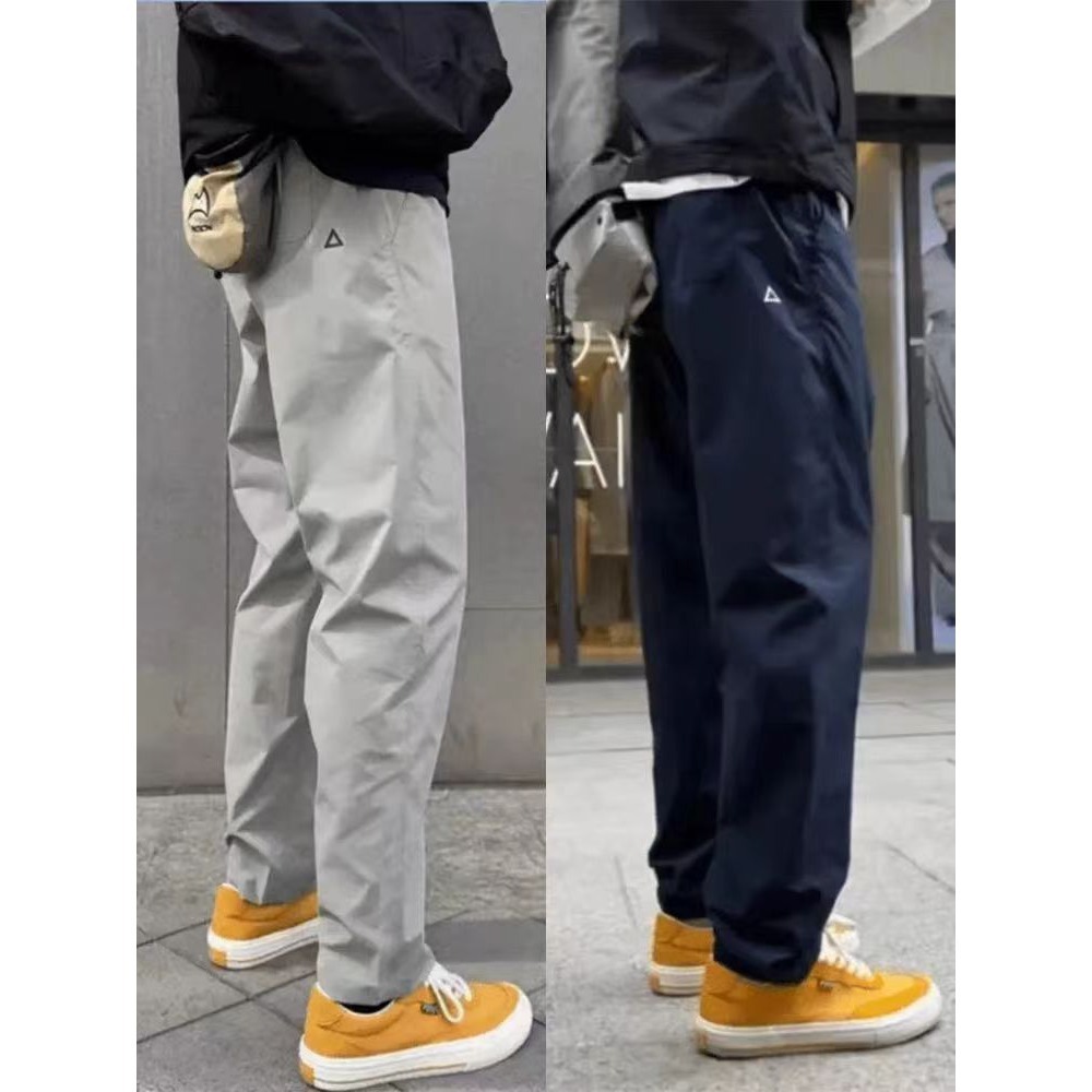 American Functional Triangle Logo Jacket Pants for Men in Autum Casual Straight Micro-Tapered Work Pants Outdoor Sports Hiking Pants