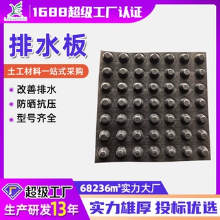 凹凸塑料排水板屋顶花园PE疏水滤水板车库屋顶绿化种植凹凸排水板