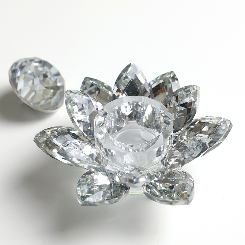 Nuevo producto transfronterizo Nail Art Lotus Crystal Cup con tapa Taza de mezcla líquida de cristal fantasma de alta transparencia