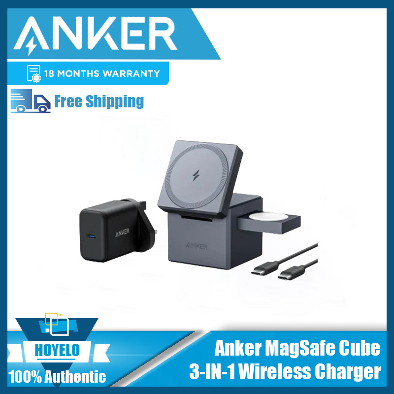 Anker Three-In-One Magnetic Cube Magnetic Wireless Charger Is Suitable for Apple Magsafe Stand-