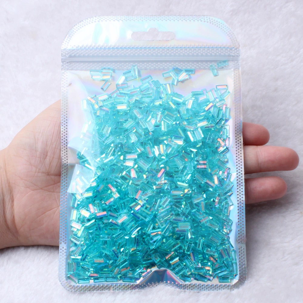 Rectangular nail decoration for manicure, diamond accessory for nails, new collection, internet celebrity, DIY