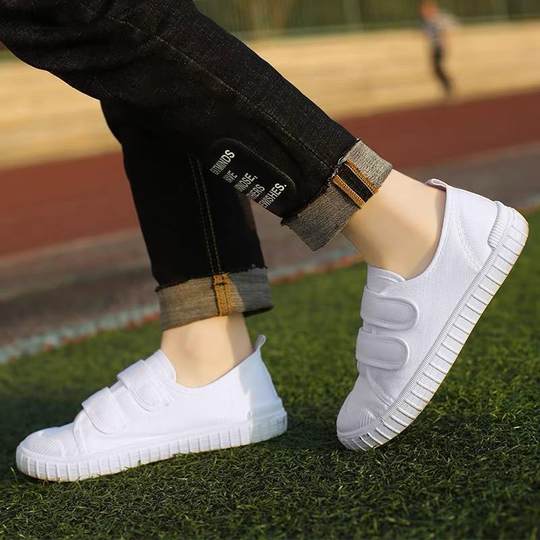 Children's White Shoes for Kindergarten Boys and Girls, Elementary School Students, Campus Girls' White Cloth Shoes, Dance Shoes for Girls, Indoor Use