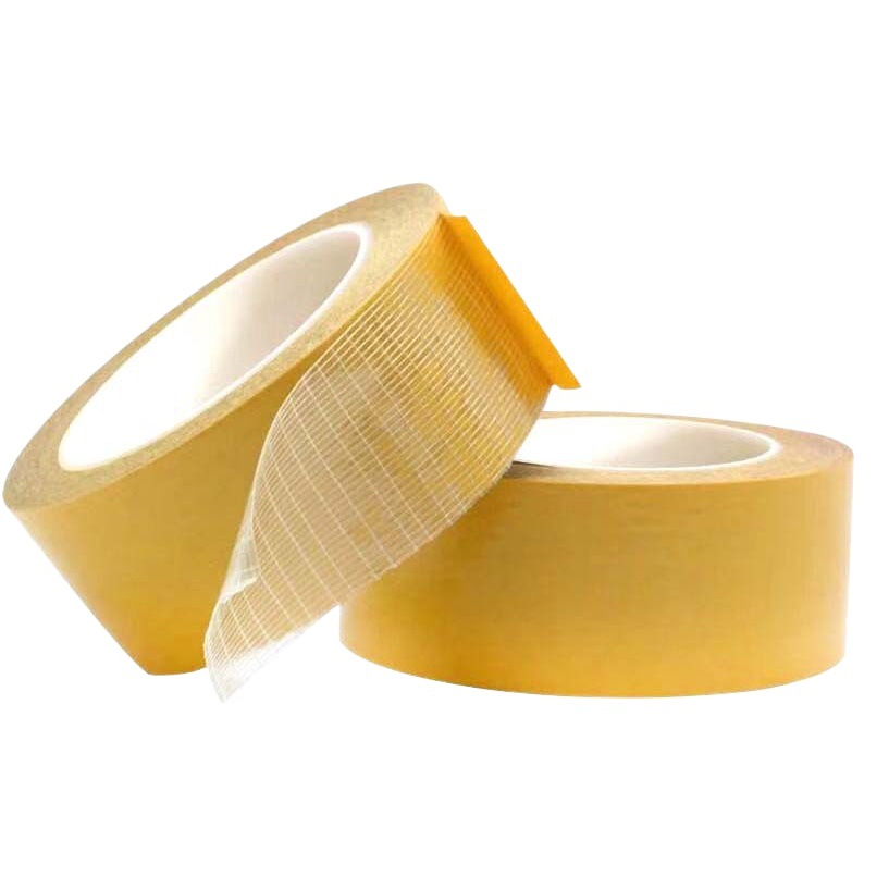 Cinta a base de tela, cinta fuerte de doble cara, alta viscosidad, pegamento para alfombras fijo sin rastro, cinta de malla transparente de doble cara al por mayor