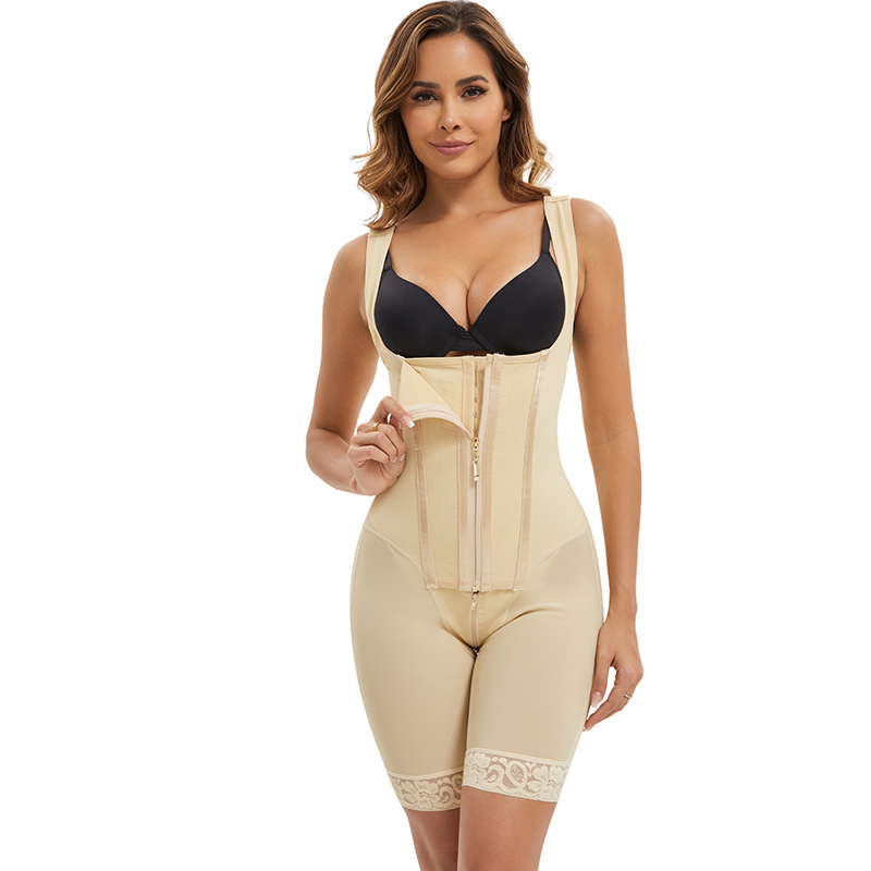 Europa y América transfronterizos ropa de cuerpo de belleza postparto chaleco de forma abdominal cintura abierta entrepierna de gran tamaño ropa de cuerpo de belleza