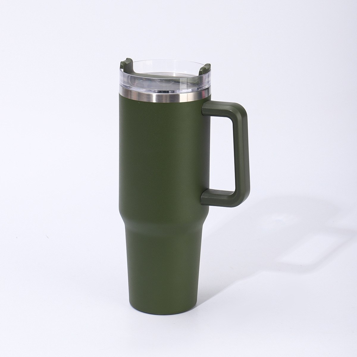 Taza de aislamiento térmico de acero inoxidable transfronteriza de alta capacidad de 40oz taza de automóvil con mango de paja taza de hielo