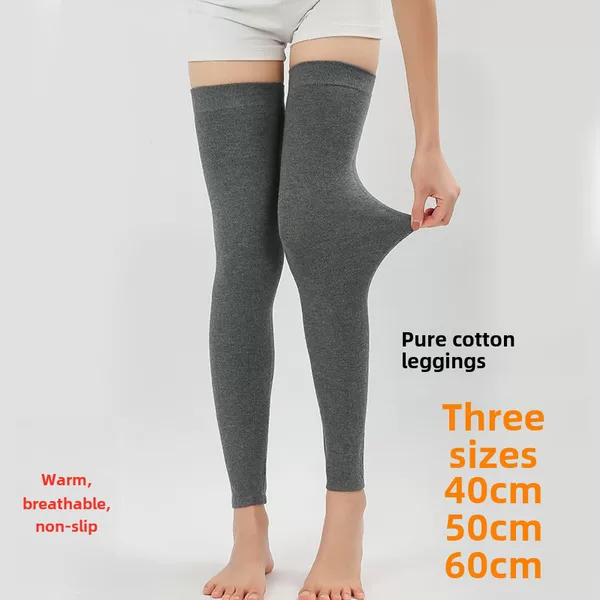Cotton Leg Protectors Autumn and Winter Women's Men's Thin Long Over-knee Socks Knee Cover Cold-proof Warm-proof Cold-proof Leg Sliding Calf Protectors