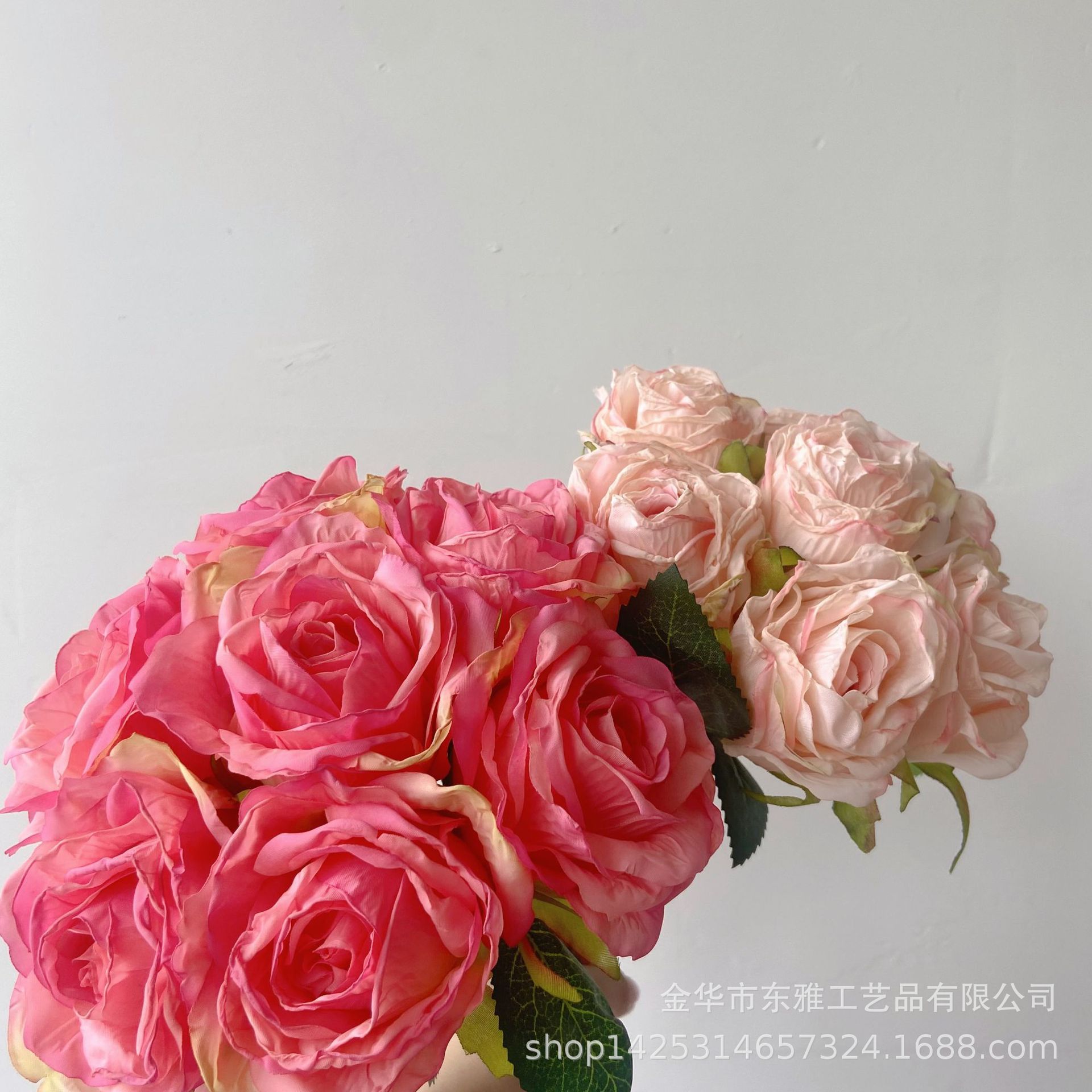 Ramo bella Rosa flor artificial interior sala de estar decoración mesa de comedor ramo floral Luz Decoración de lujo