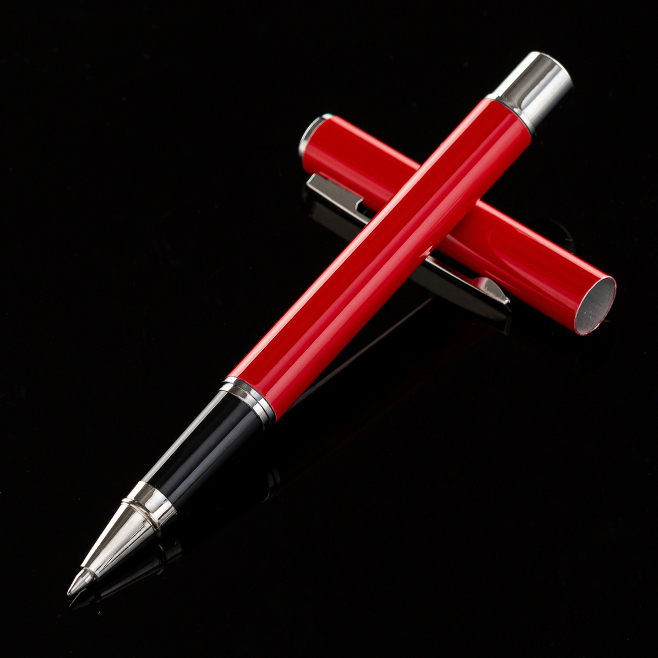 Fábrica directa de pluma de firma metálica pluma de publicidad negra logotipo de alta calidad pluma comercial neutral pluma al por mayor