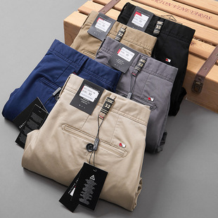 2025 Autumn Men's Casual Pants Men's Small Straight-Leg Business Casual Pants European Station High-End Casual New Style Wholesale