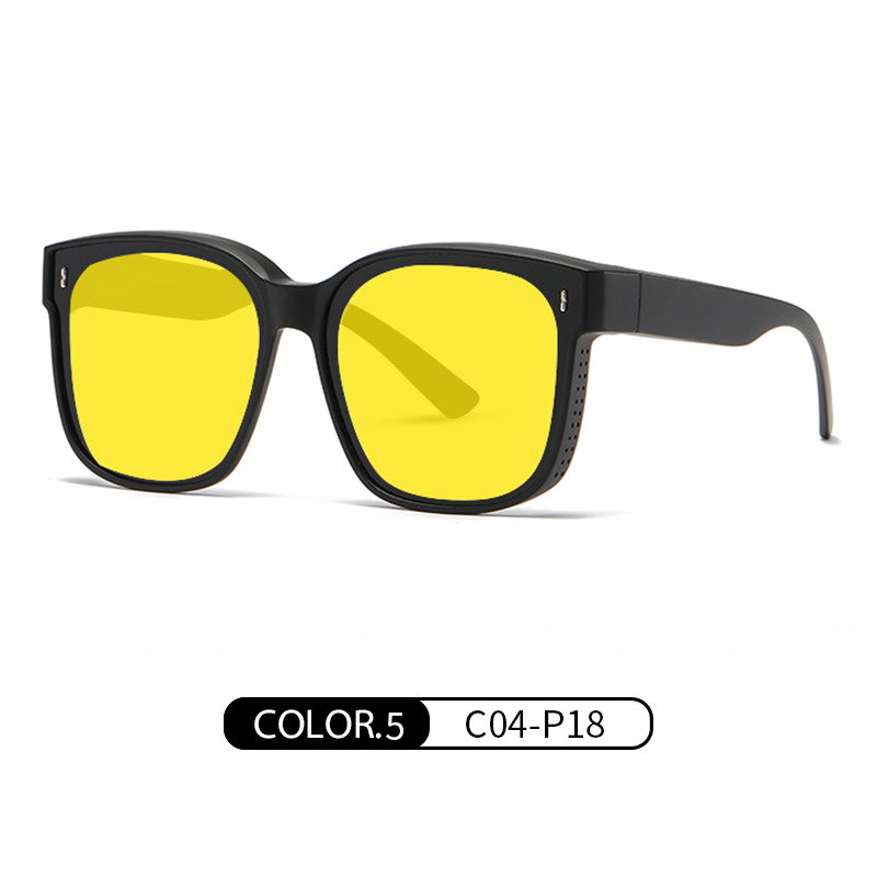 Gafas con Clip Estilo TikTok s25101 para Conducir con Orificios Transpirables, Gafas con Clip Graduadas, Lentes de Sol Polarizadas Unisex