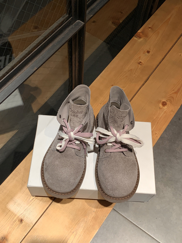葡萄妈同款现货~ 增高4cm~时髦大圆头撞色双鞋带短筒马丁靴女秋|undefined