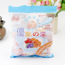 批发台湾晶晶优酪之恋什锦水果味果汁果冻布丁小零食500g10包一箱
