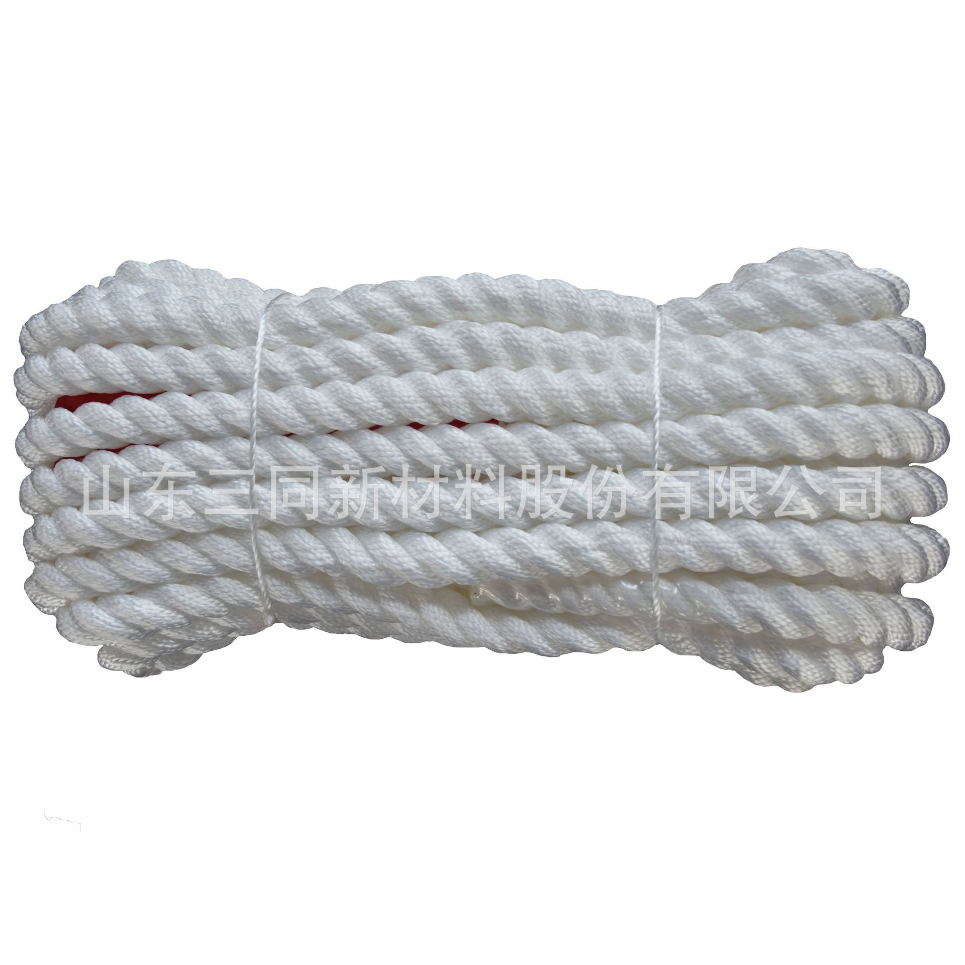 厂家批发涤纶三股绳白色/黑色编织扭绳船用缆绳码头固定锚绳 捆绑