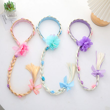 冰雪奇缘乐佩公主假发辫子儿童皇冠带花辫子公主裙配饰圣诞节