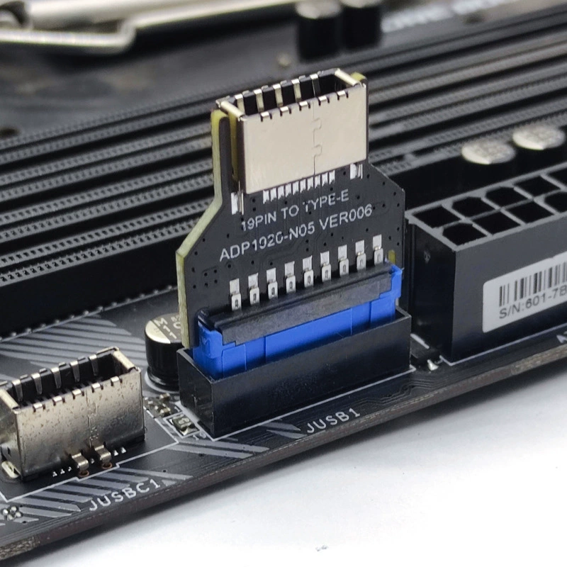 USB3.0 фронт 19pin к 3.2 Type-C фронт A-key 9-pin Type-E 20 игл
