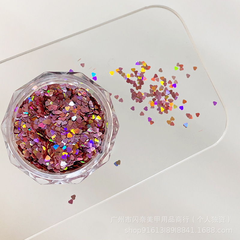 무지개색 2mm 하트 10개