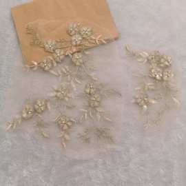 钉珠刺绣蕾丝花边辅料婚纱礼服手工DIY装饰团扇设计配件材料