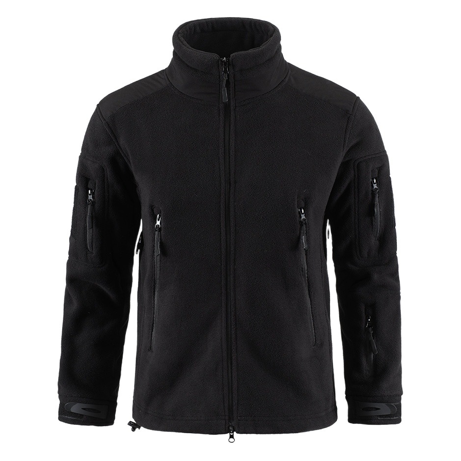 Esdy Thickened Outdoor Fleece Jacket with Double-Sided Fleece Lining, Warm and Suitable for Outerwear, Men's Cotton Coat for Cold Weather