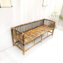 罗汉床沙发床塌茶桌民宿新中式竹子贵妃榻仿古明清做旧竹制品家具