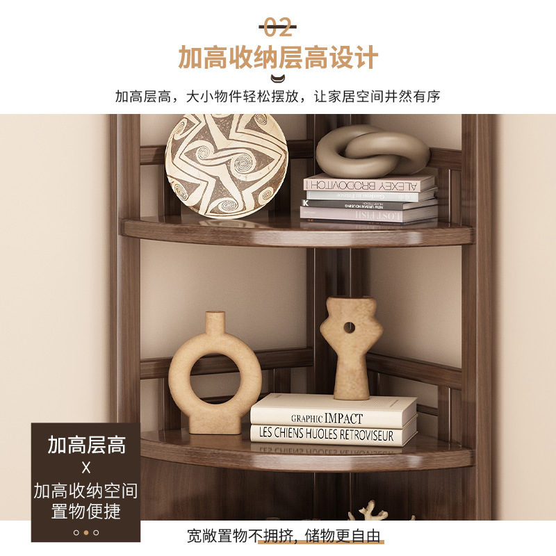 Estante de la esquina multi-capa triángulo estante de almacenamiento sala de estar piso pared lateral Gabinete de la cocina esquina trípode